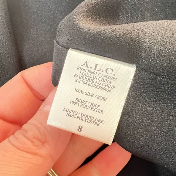 A.L.C. Multicolor Kendall Silk Sleeveless Asymmetrical Lined Sundress Size 8 - Picture 11 of 13